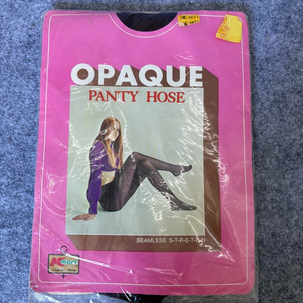 Opaque Panty Hose - brown small?  Vintage Kmart